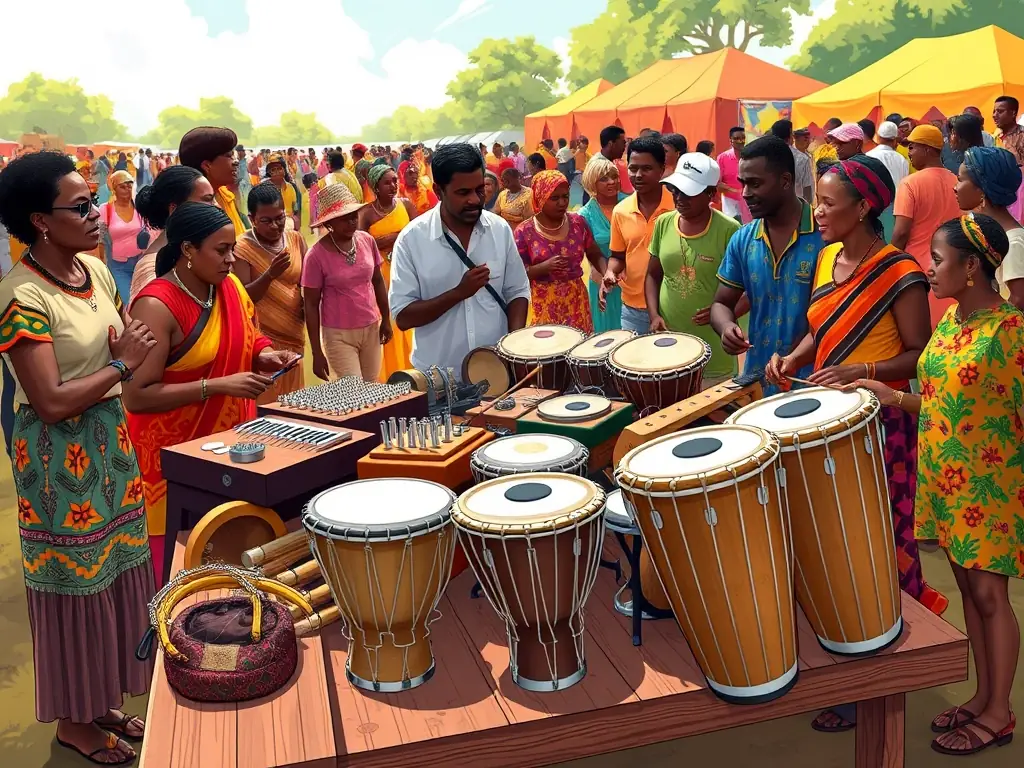 A dynamic shot of a Zimbuya-organized community concert in Zimbabwe, showcasing local artists and celebrating Zimbabwean culture.